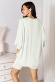 Basic Bae Full Size Soft Rayon Three-Quarter Sleeve Top and Shorts Set - DezyMart™