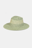 Fame Contrast Wide Brim Straw Hat - DezyMart™