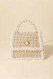 Fame Pearly Trim Woven Handbag - DezyMart™