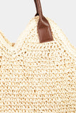 Fame Straw Braided Faux Leather Strap Shoulder Bag - DezyMart™