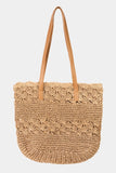 Fame Straw Braided Tote Bag - DezyMart™