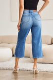 Judy Blue Full Size Braid Side Detail Wide Leg Jeans - DezyMart™
