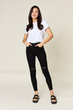 Judy Blue Full Size Distressed Tummy Control High Waist Skinny Jeans - DezyMart™
