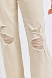 Judy Blue Full Size High Waist Distressed Wide Leg Jeans - DezyMart™