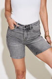 Judy Blue Full Size High Waist Washed Denim Shorts - DezyMart™