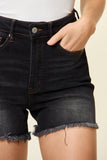 Judy Blue Full Size Tummy Control Fray Hem Shorts - DezyMart™