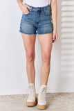 Judy Blue Full Size Tummy Control Fray Hem Shorts - DezyMart™