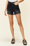 Judy Blue Full Size Tummy Control Fray Hem Shorts - DezyMart™