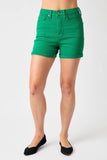 Judy Blue Full Size Tummy Control Garment Dyed Denim Shorts - DezyMart™
