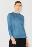 Marina West Swim Pleated Long Sleeve Boatneck Top - DezyMart™