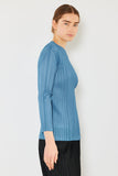 Marina West Swim Pleated Long Sleeve Boatneck Top - DezyMart™