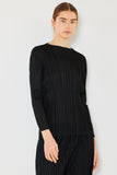 Marina West Swim Pleated Long Sleeve Boatneck Top - DezyMart™