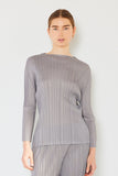 Marina West Swim Pleated Long Sleeve Boatneck Top - DezyMart™