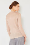 Marina West Swim Pleated Long Sleeve Boatneck Top - DezyMart™