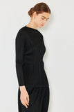 Marina West Swim Pleated Long Sleeve Boatneck Top - DezyMart™