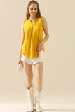 Ninexis Full Size Notched Sleeveless Top - DezyMart™