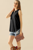 Ninexis Full Size Notched Sleeveless Top - DezyMart™