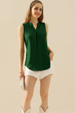 Ninexis Full Size Notched Sleeveless Top - DezyMart™