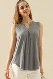 Ninexis Full Size Notched Sleeveless Top - DezyMart™