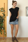 Ninexis Round Neck Cap Sleeve T-Shirt - DezyMart™