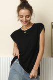 Ninexis Round Neck Cap Sleeve T-Shirt - DezyMart™