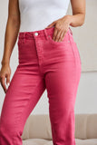 RFM Crop Dylan Full Size Tummy Control High Waist Raw Hem Jeans - DezyMart™