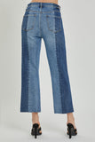 RISEN Full Size Mid-Rise Waist Two-Tones Jeans with Pockets - DezyMart™