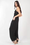 VERY J Pintuck Detail Woven Sleeveless Jumpsuit - DezyMart™