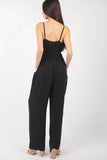 VERY J Pintuck Detail Woven Sleeveless Jumpsuit - DezyMart™