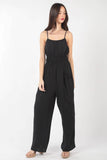 VERY J Pintuck Detail Woven Sleeveless Jumpsuit - DezyMart™