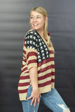 BiBi Sweet Land of Liberty Flag Print Sweater - DezyMart™