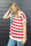 BiBi USA Love Flag Print Sweater - DezyMart™