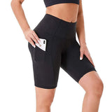 Biker Shorts Side Pockets, Yoga Shorts, High Waist Active Sport Shorts - DezyMart™