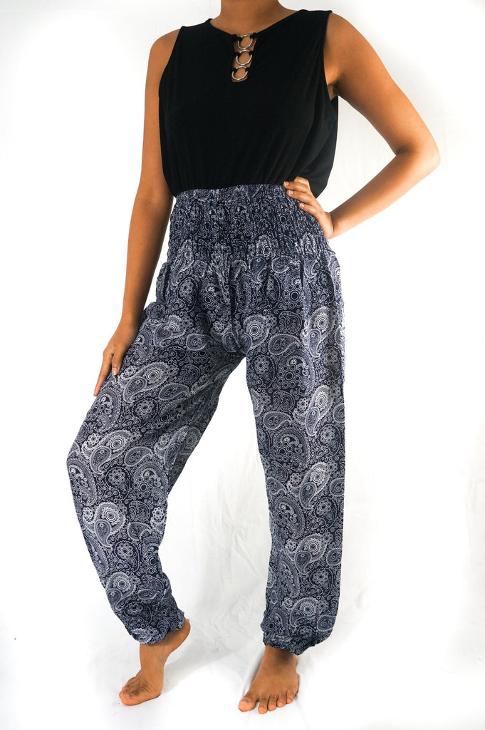 Black Paisley Pants Women Boho Pants Hippie Pants Yoga – DezyMart™