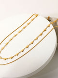 Double-Layered Heart and Snake Chain Necklace - DezyMart™