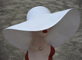 Foldable 7.1''/18cm Oversized Huge Wide Brim Sun Beach Hats Straw Summer Wedding Womens Ladies Floppy - DezyMart™