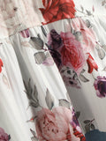Girls Floral Peplum Blouse and Spliced Lace Jeans Set - DezyMart™