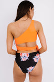 One-shoulder Side Tie Bikini Set - DezyMart™