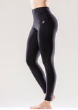 Puissante High-Waisted Full-Length Black Leggings - DezyMart™