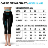 Turquoise Sports Capri Leggings - DezyMart™