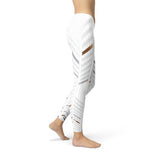Womens White Stripes Leggings - DezyMart™